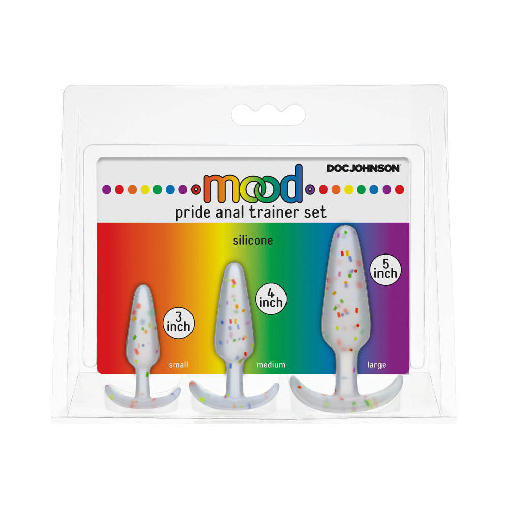 DOC JOHNSON - MOOD PRIDE ANAL PLUG TRAINING SET 3-PIECE