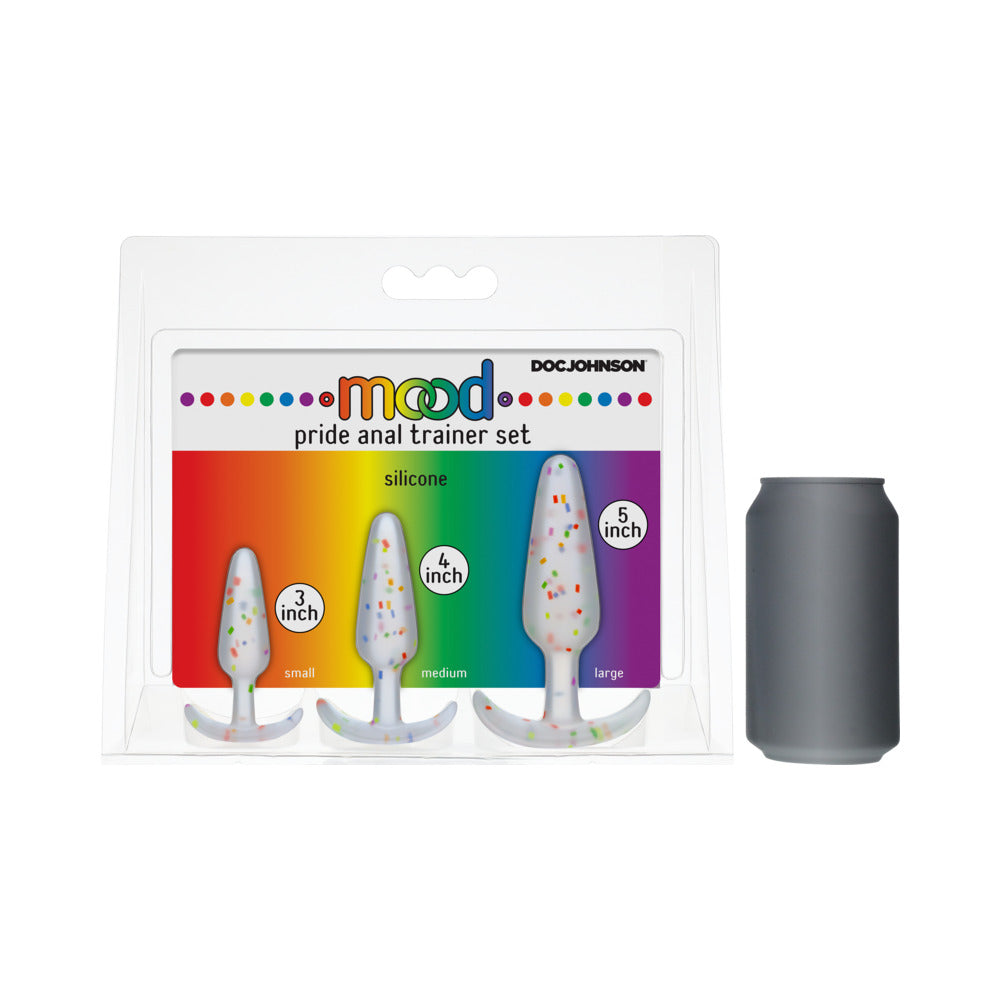 DOC JOHNSON - MOOD PRIDE ANAL PLUG TRAINING SET 3-PIECE