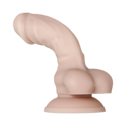 EVOLVED - DILDO DE SILICONA REALISTA CON TESTÍCULOS, 15 CM, REALISTA Y FLEXIBLE, BEIGE