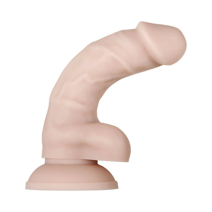 EVOLVED - DILDO DE SILICONA REALISTA CON TESTÍCULOS, 15 CM, REALISTA Y FLEXIBLE, BEIGE