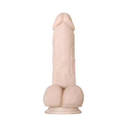 EVOLVED REAL SUPPLE GIRTHY POSEABLE 8.5 IN. REALISTIC DILDO WITH BALLS BEIGE