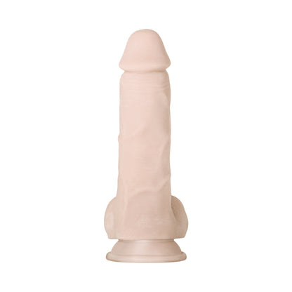 EVOLVED REAL SUPPLE GIRTHY POSEABLE 8.5 IN. REALISTIC DILDO WITH BALLS BEIGE