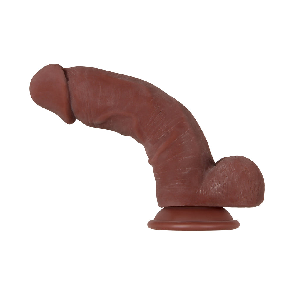 EVOLVED - REAL SUPPLE GIRTHY POSEABLE 8.5 IN. REALISTIC DILDO WITH BALLS