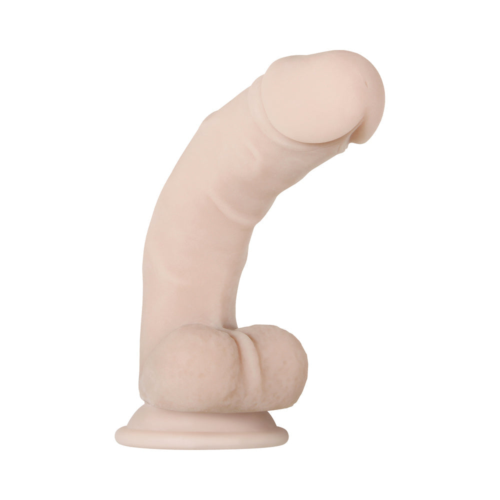 EVOLVED - DILDO REALISTA, FLEXIBLE Y MANEJABLE, DE 9.5 PULGADAS CON TESTÍCULOS COLOR BEIGE