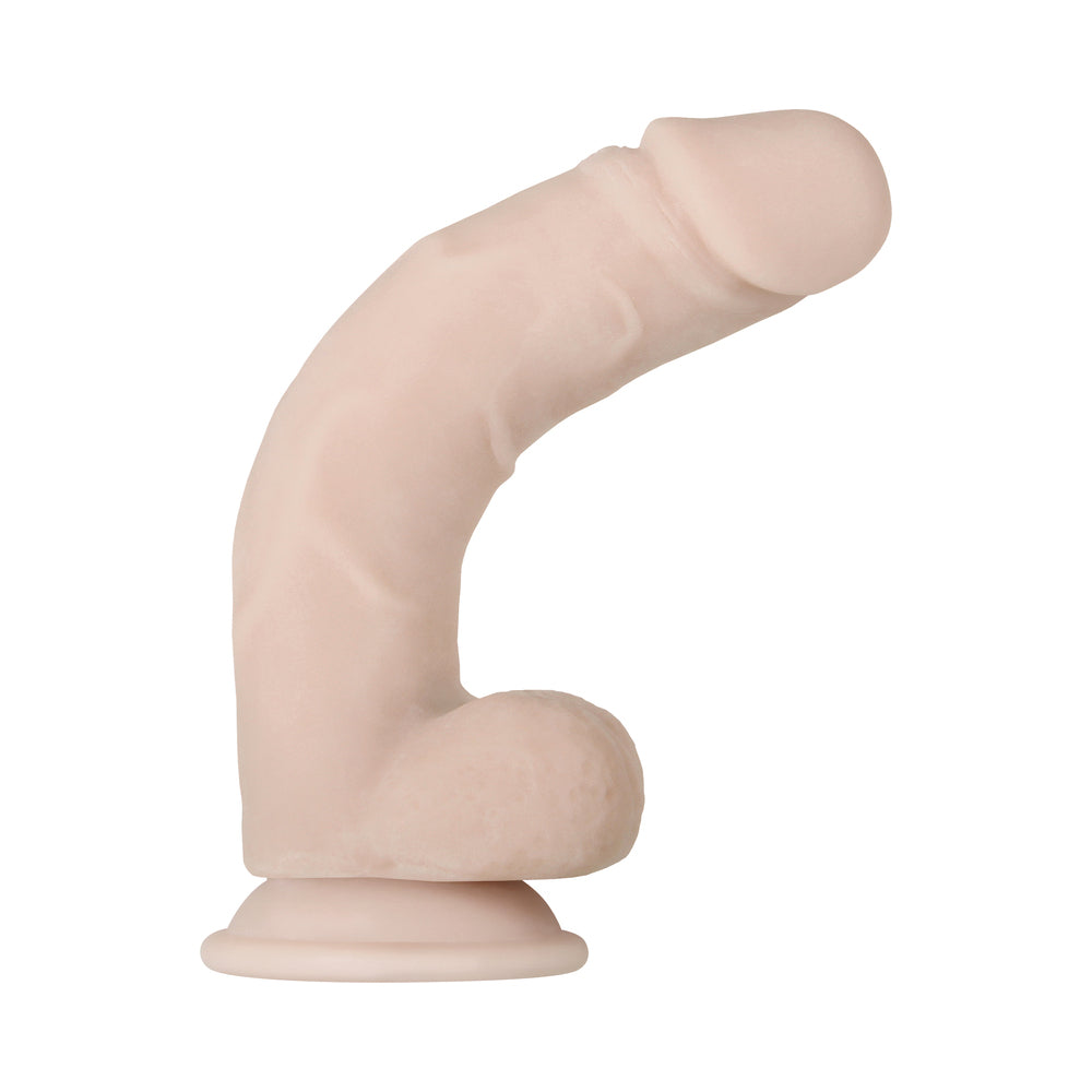 EVOLVED REAL SUPPLE POSEABLE 9.5 IN. REALISTIC DILDO WITH BALLS BEIGE