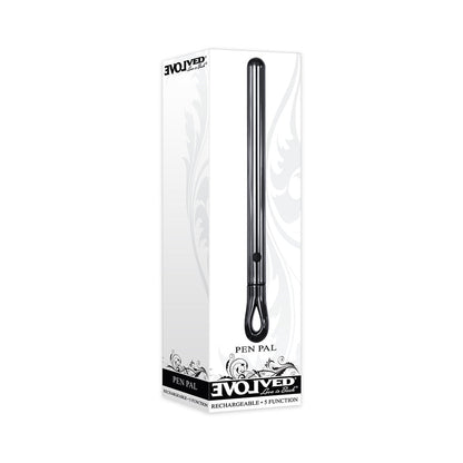 EVOLVED PEN PAL RECHARGEABLE METAL PEN VIBRATOR CHROME