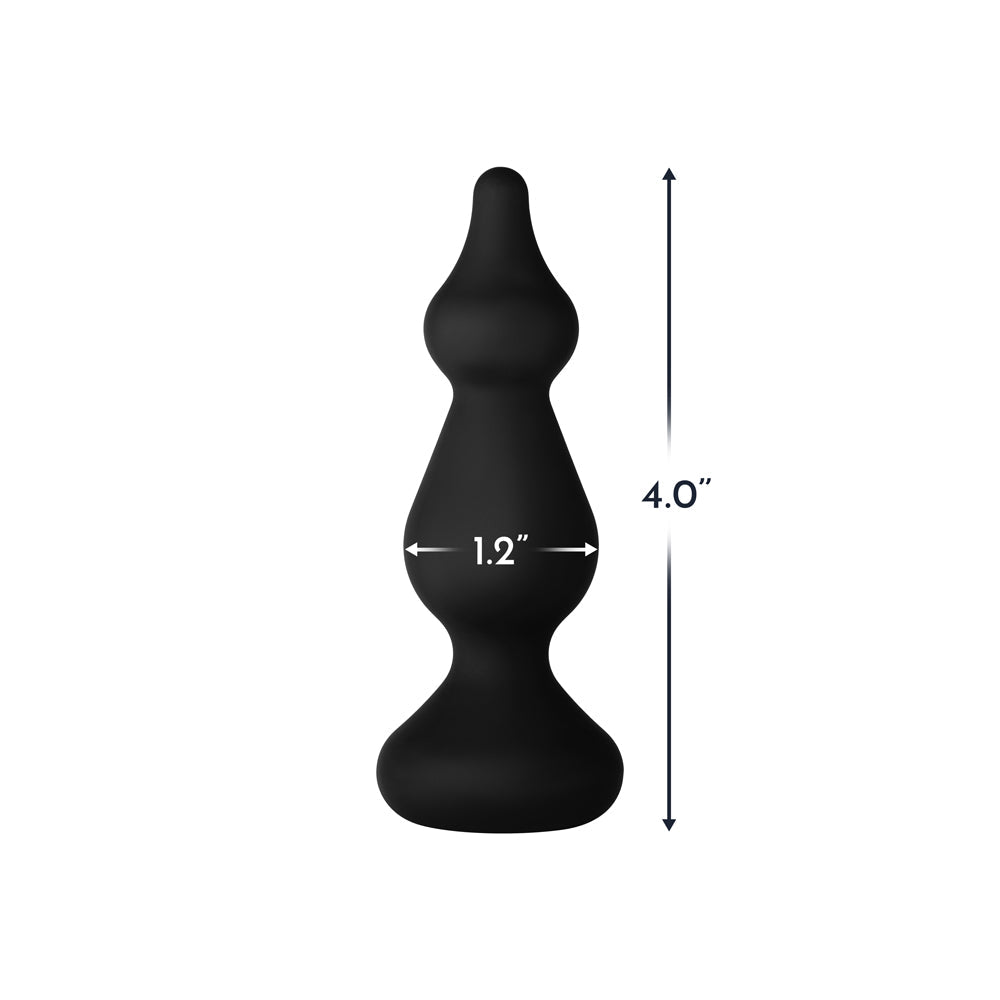 FORTO - F-30 POINTER SILICONE ANAL PLUG SMALL BLACK