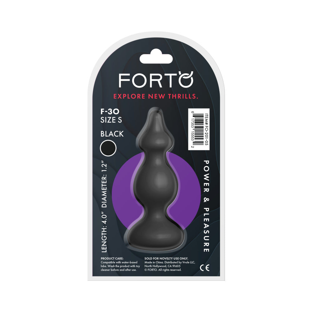 FORTO - F-30 POINTER SILICONE ANAL PLUG SMALL BLACK