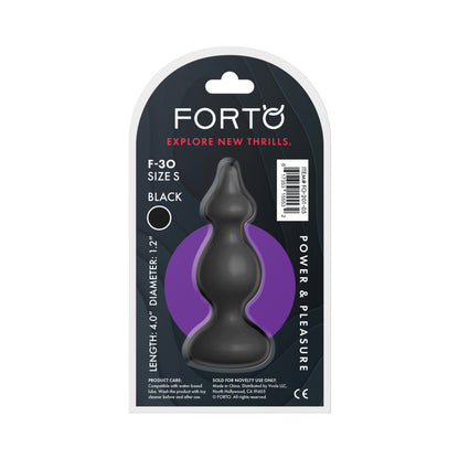 FORTO - F-30 POINTER SILICONE ANAL PLUG SMALL BLACK