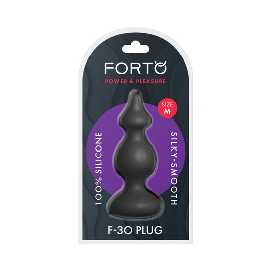 FORTO F-30 POINTER SILICONE ANAL PLUG MEDIUM BLACK