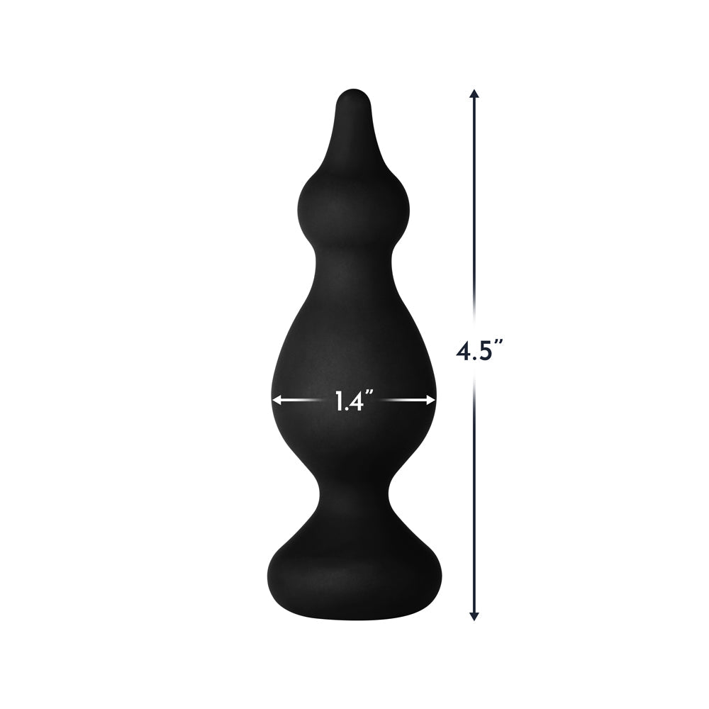 FORTO F-30 POINTER SILICONE ANAL PLUG MEDIUM BLACK