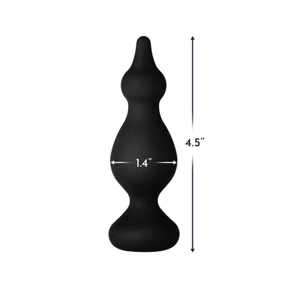 FORTO F-30 POINTER SILICONE ANAL PLUG MEDIUM BLACK