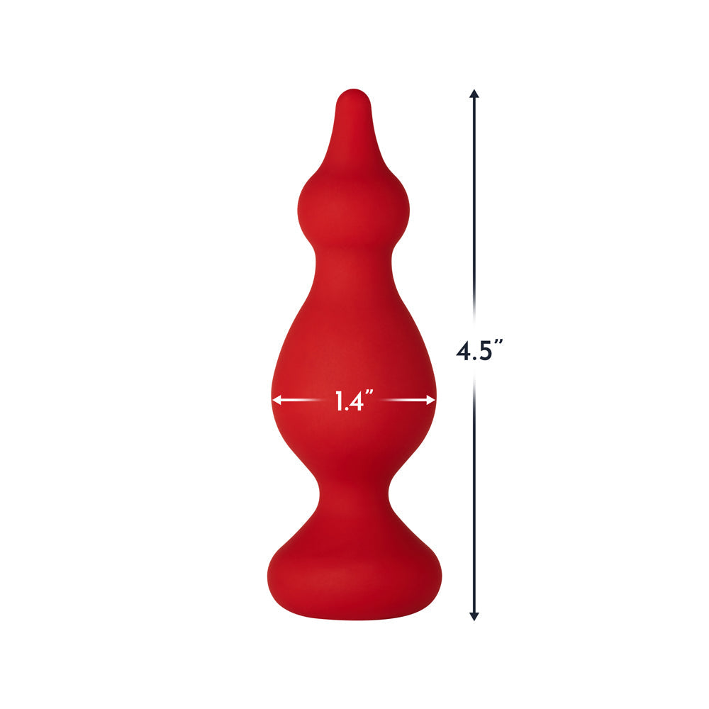FORTO F-30 POINTER SILICONE ANAL PLUG MEDIUM RED
