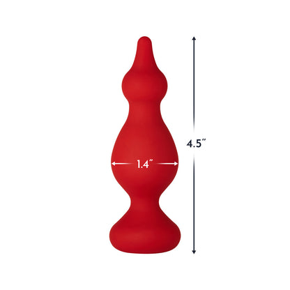 FORTO F-30 POINTER SILICONE ANAL PLUG MEDIUM RED