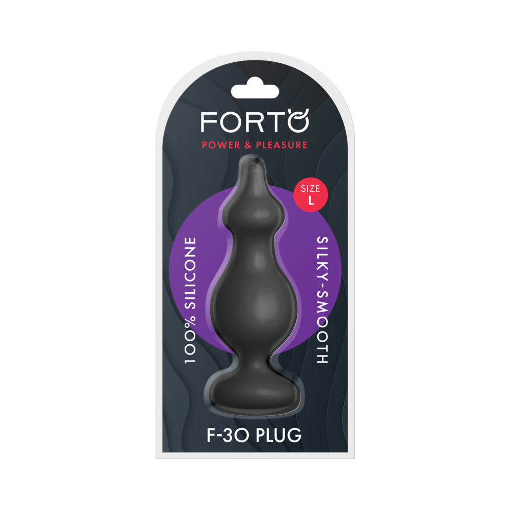 FORTO F-30 POINTER SILICONE ANAL PLUG LARGE BLACK