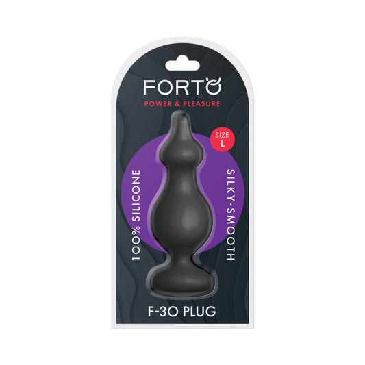 FORTO F-30 POINTER SILICONE ANAL PLUG LARGE BLACK