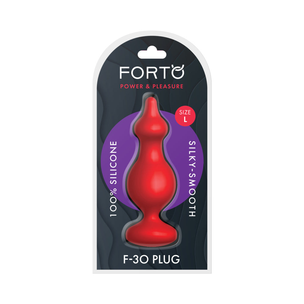FORTO F-30 POINTER SILICONE ANAL PLUG LARGE RED