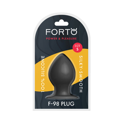 FORTO F-98 CONE SILICONE ANAL PLUG SMALL BLACK