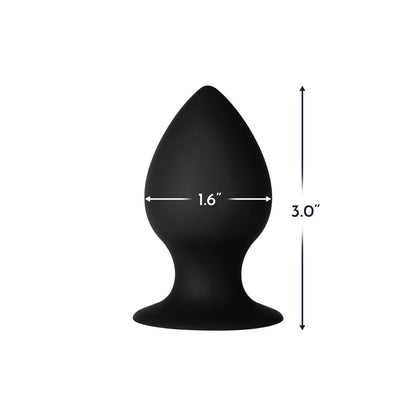 FORTO F-98 CONE SILICONE ANAL PLUG SMALL BLACK