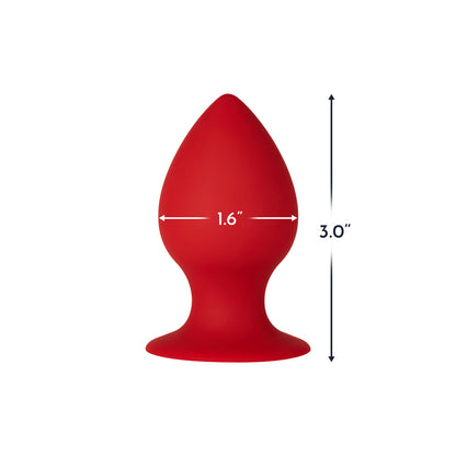 FORTO F-98 CONE SILICONE ANAL PLUG SMALL RED