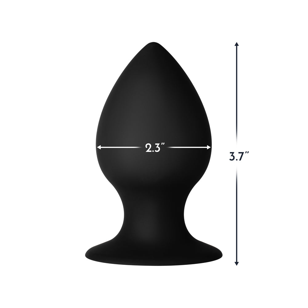 FORTO F-98 CONE SILICONE ANAL PLUG MEDIUM BLACK