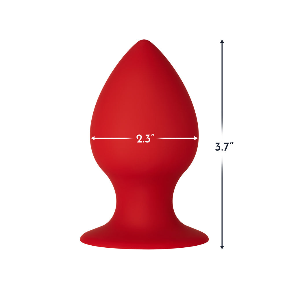 FORTO F-98 CONE SILICONE ANAL PLUG MEDIUM RED