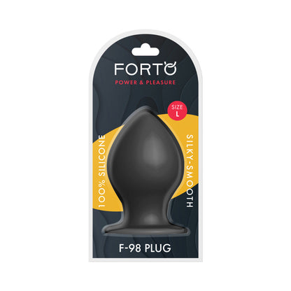 FORTO F-98 CONE SILICONE ANAL PLUG LARGE BLACK