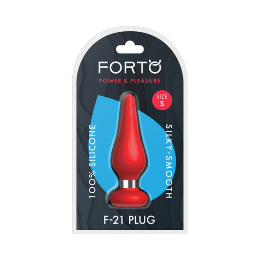 FORTO - F-21 TEAR DROP SILICONE ANAL PLUG SMALL RED