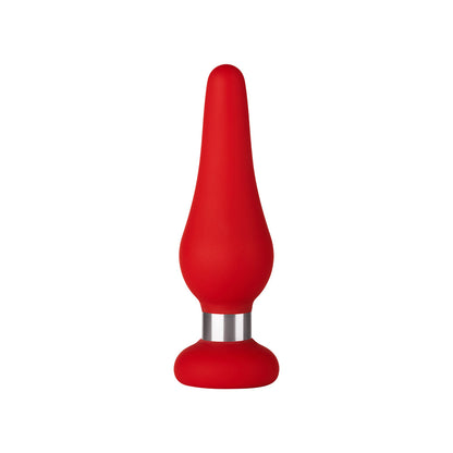 FORTO - TAPÓN ANAL DE SILICONA EN FORMA DE LÁGRIMA F-21 PEQUEÑO ROJO
