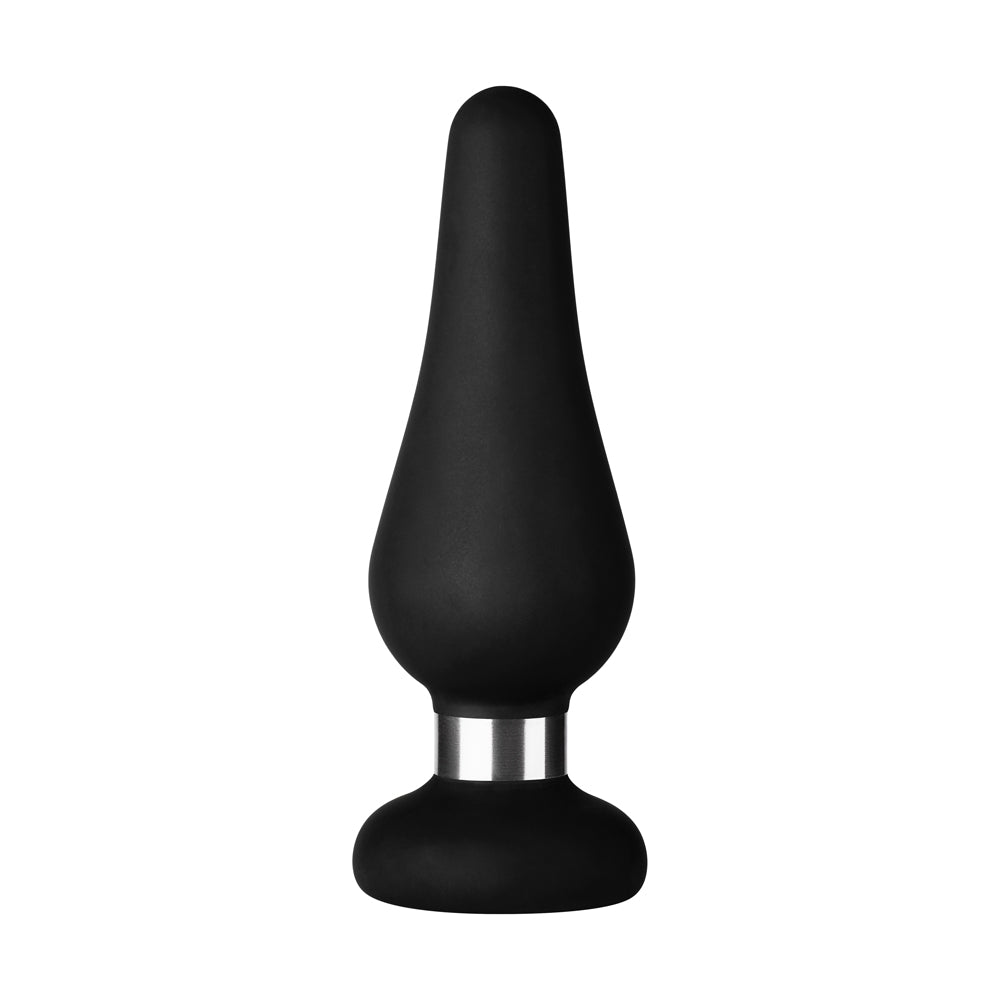 FORTO F-21 TEAR DROP SILICONE ANAL PLUG MEDIUM BLACK