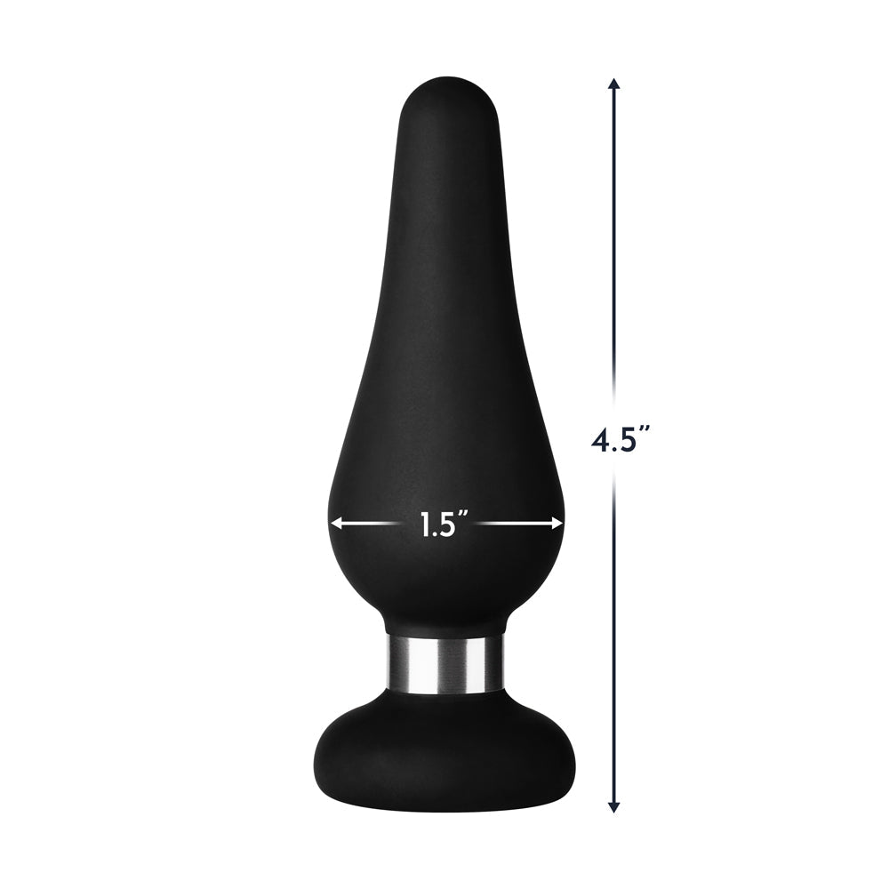 FORTO F-21 TEAR DROP SILICONE ANAL PLUG MEDIUM BLACK