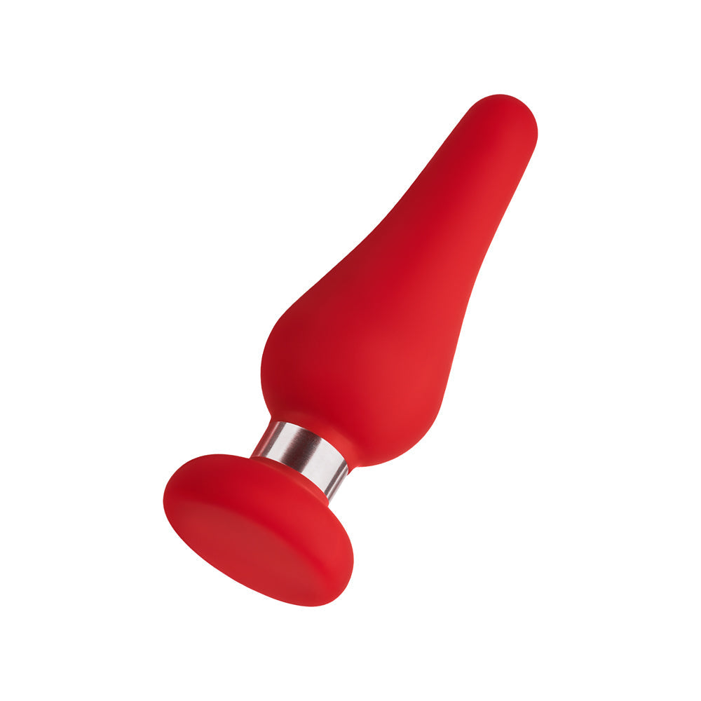 FORTO F-21 TEAR DROP SILICONE ANAL PLUG MEDIUM RED