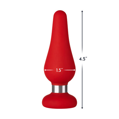 FORTO F-21 TEAR DROP SILICONE ANAL PLUG MEDIUM RED