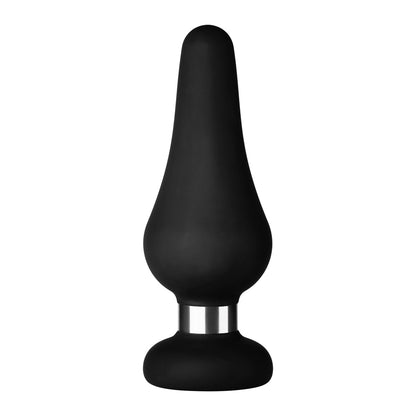 FORTO - F-21 TEAR DROP SILICONE ANAL PLUG LARGE BLACK