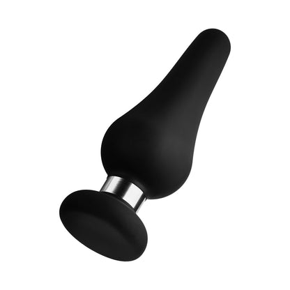FORTO - F-21 TEAR DROP SILICONE ANAL PLUG LARGE BLACK