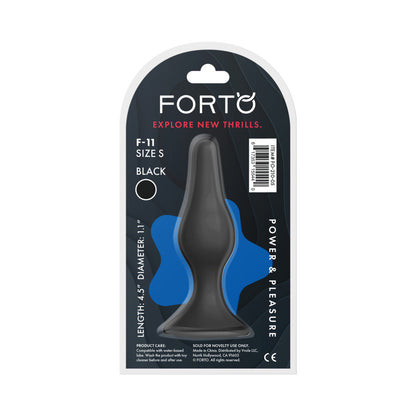 FORTO F-11 LUNGO SILICONE ANAL PLUG SMALL BLACK