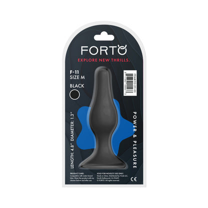 FORTO F-11 LUNGO SILICONE ANAL PLUG MEDIUM BLACK