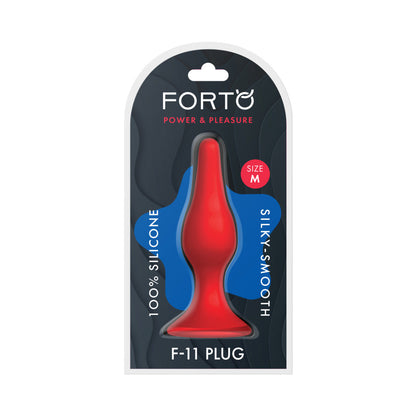 FORTO - F-11 TAPÓN ANAL DE SILICONA LUNGO MEDIANO ROJO