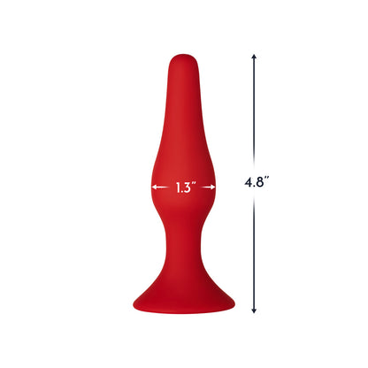 FORTO - F-11 TAPÓN ANAL DE SILICONA LUNGO MEDIANO ROJO