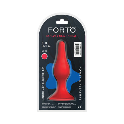 FORTO - F-11 TAPÓN ANAL DE SILICONA LUNGO MEDIANO ROJO