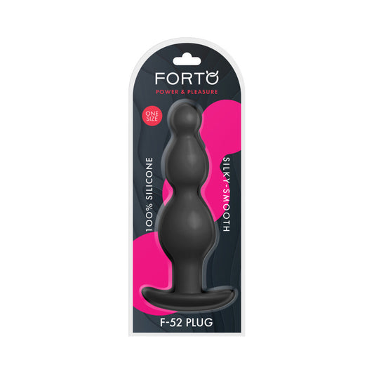 FORTO - F-52 CONE BEADS SILICONE ANAL PLUG BLACK