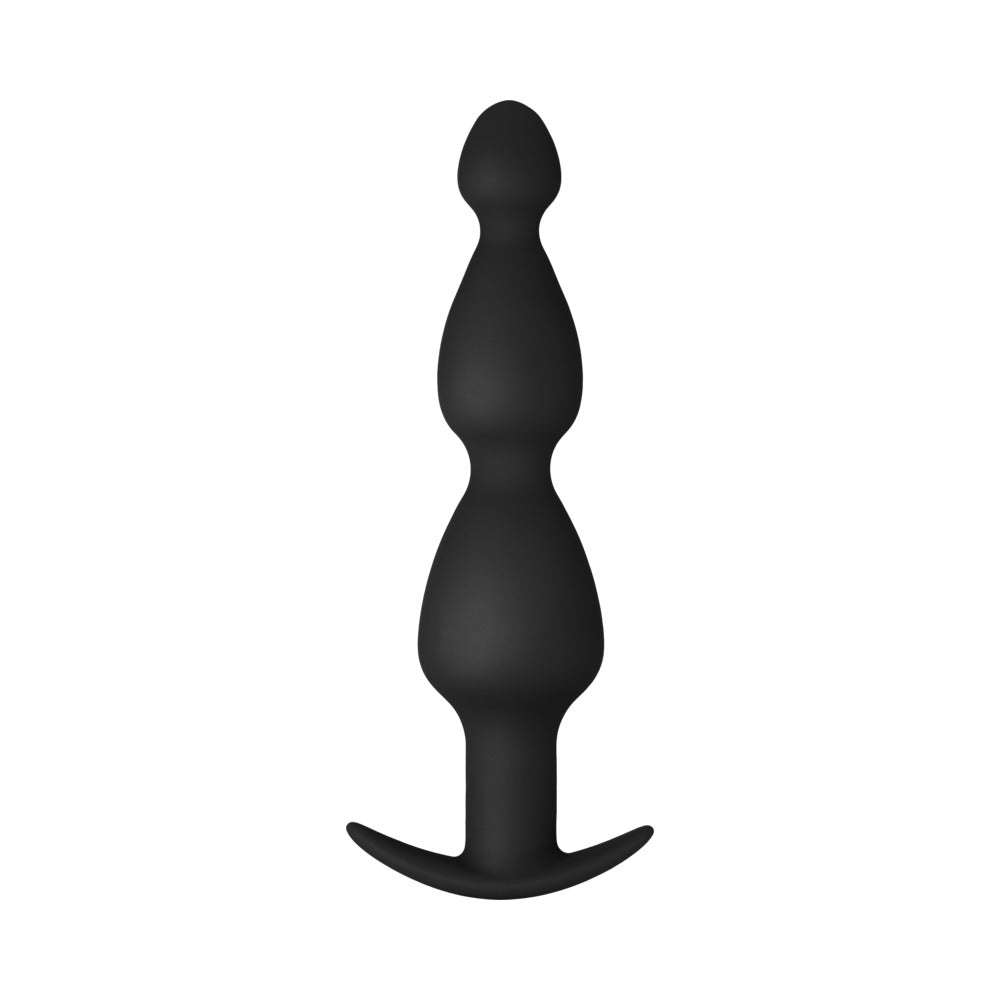 FORTO - F-52 CONE BEADS SILICONE ANAL PLUG BLACK