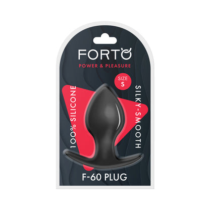 FORTO F-60 SPADE SILICONE ANAL PLUG SMALL BLACK