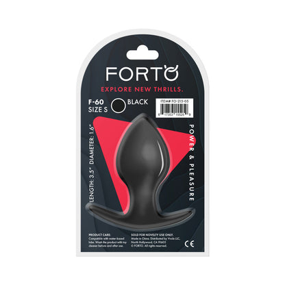 FORTO F-60 SPADE SILICONE ANAL PLUG SMALL BLACK