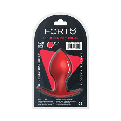 FORTO F-60 SPADE SILICONE ANAL PLUG SMALL RED