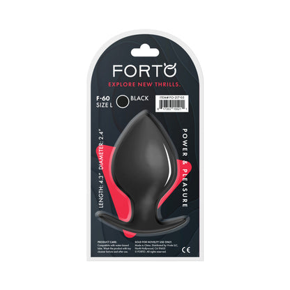 FORTO F-60 SPADE SILICONE ANAL PLUG LARGE BLACK