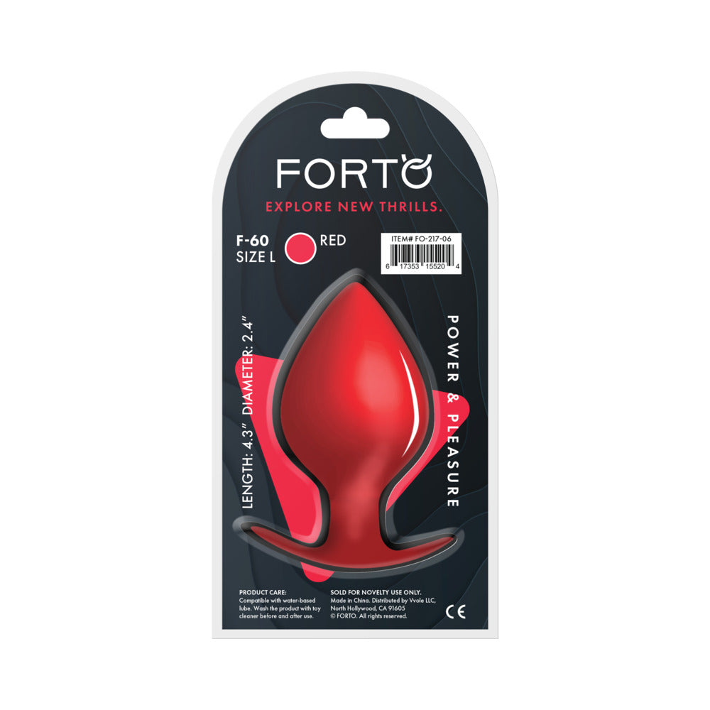 FORTO F-60 SPADE SILICONE ANAL PLUG LARGE RED