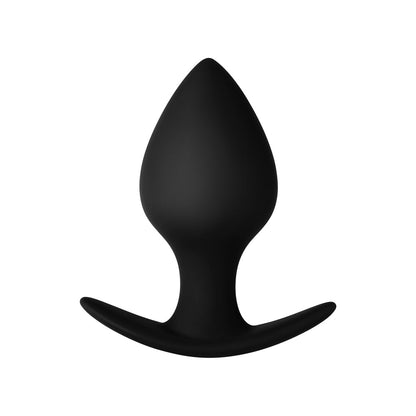 FORTO F-63 RATTLER SPADE SILICONE ANAL PLUG SMALL BLACK