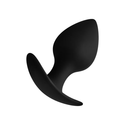 FORTO - F-63 RATTLER SPADE SILICONE ANAL PLUG SMALL BLACK
