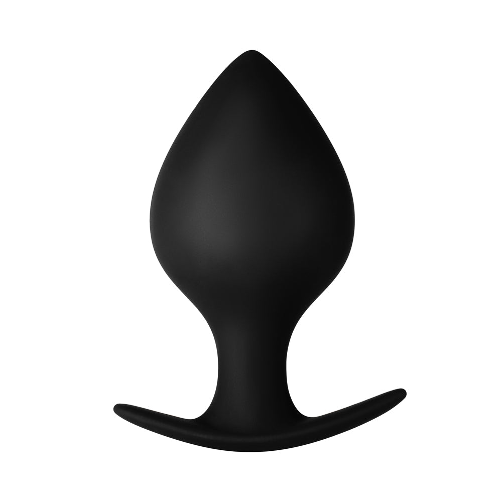 FORTO F-63 RATTLER SPADE SILICONE ANAL PLUG MEDIUM BLACK